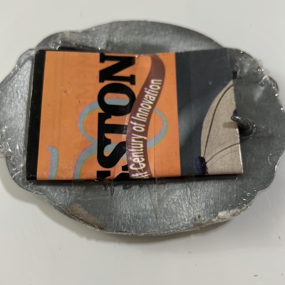 1997 Hesston National Finals Rodeo “50 Anniversary” Belt Buckle NEW Pewter - Picture 2 of 5